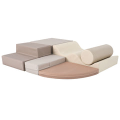 Soft Climb and Crawl Foam Playset 6 in 1 Beige - Neurodiversity Nation