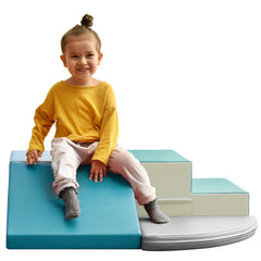 Soft Climb and Crawl Corner Foam Playset -Blues - Neurodiversity Nation