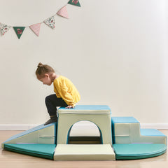 Soft Climb and Crawl Foam Playset 9 in 1 in Blues - Neurodiversity Nation