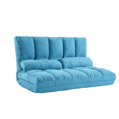 Double Chaise Floor Lounge with Two Pillows (Blue) - Neurodiversity Nation