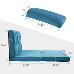 Double Chaise Floor Lounge with Two Pillows (Blue) - Neurodiversity Nation
